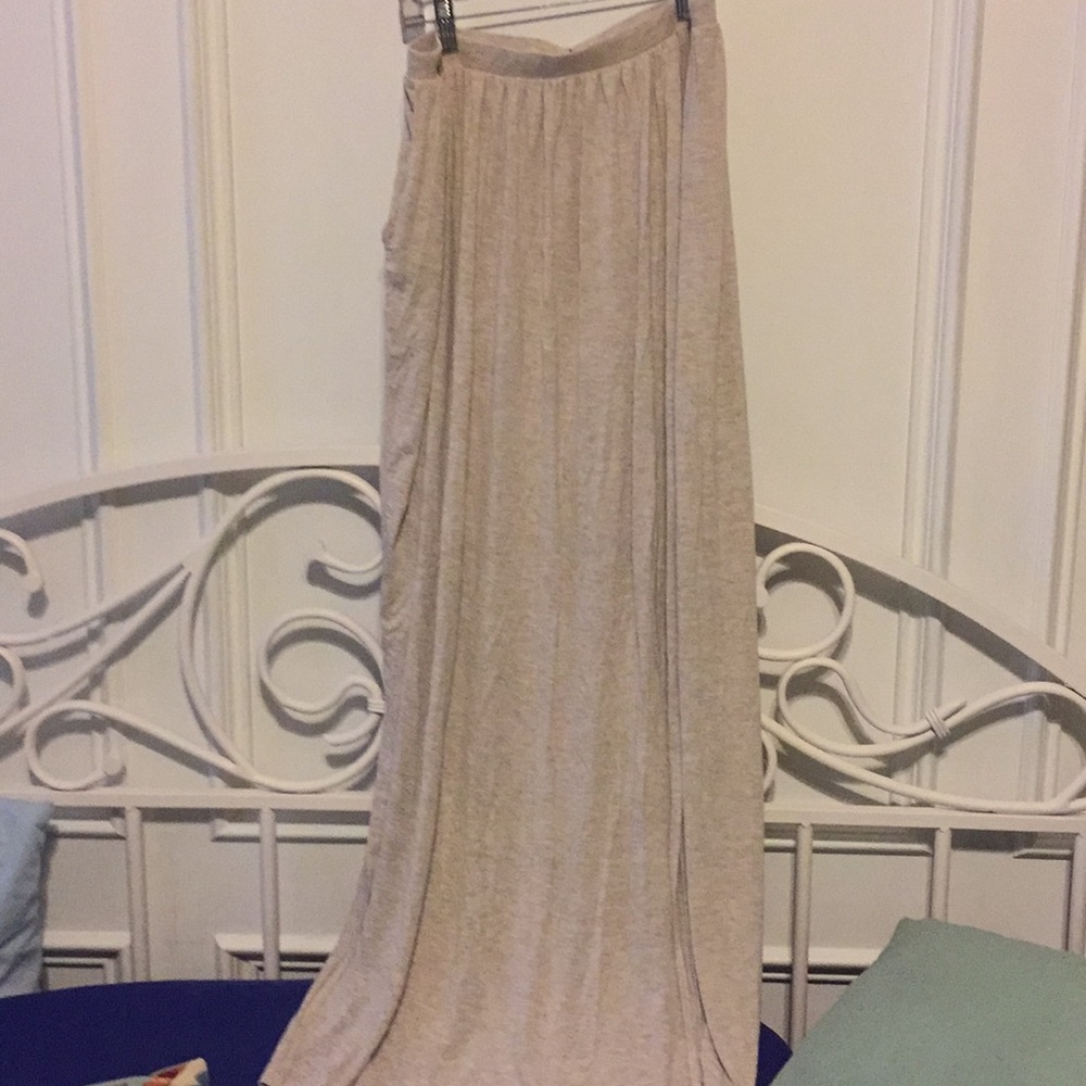 Cream maxi skirt